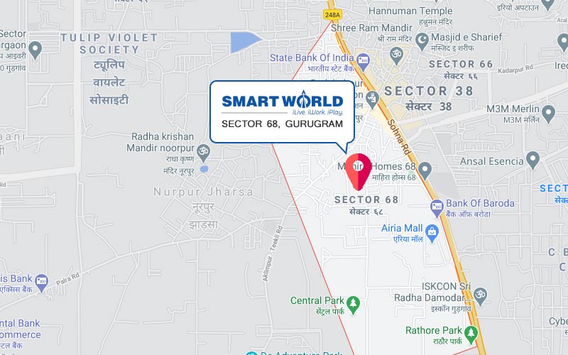 Location Map - Smartworld Gurgaon Sector 68
