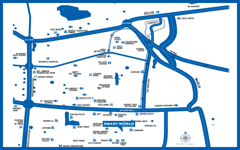 Location Map - Smartworld Gurgaon Sector 89 